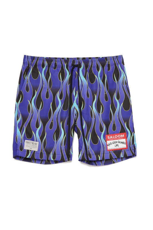 MAYO × SALOOM Fire Patterned Sauna Pants BLUE
