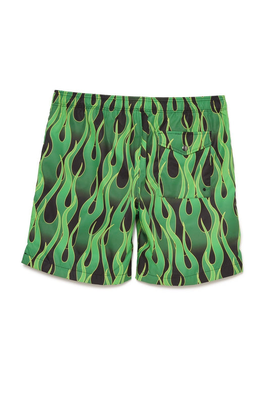 MAYO × SALOOM Fire Patterned Sauna Pants GREEN