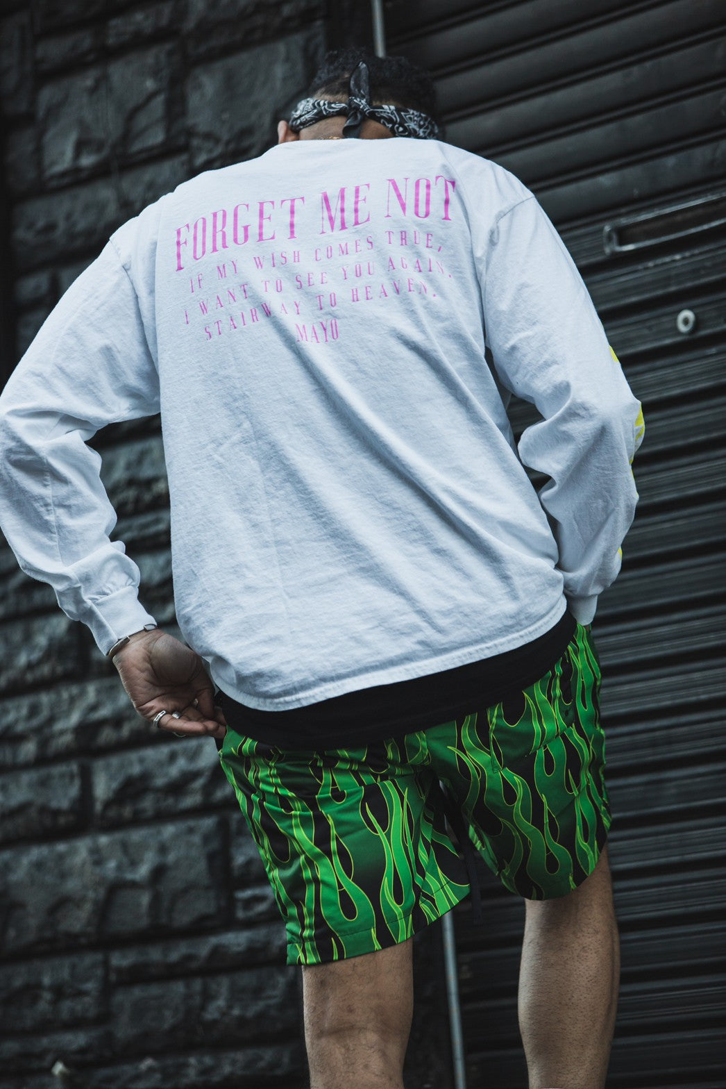 MAYO × SALOOM Fire Patterned Sauna Pants GREEN